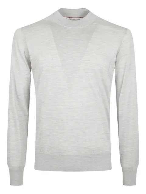 Brunello Cucinelli crew-neck long-sleeve sweater Grey MNB805414C072