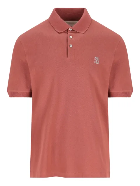 Brunello Cucinelli logo polo shirt Brown ME8548788CMZ07