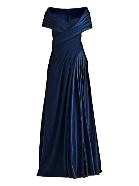 Tadashi Shoji pleated maxi dress Blue BOS25179LNAVY