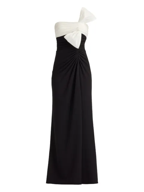Tadashi Shoji bow slit maxi dress Black BOS26006LBKWH