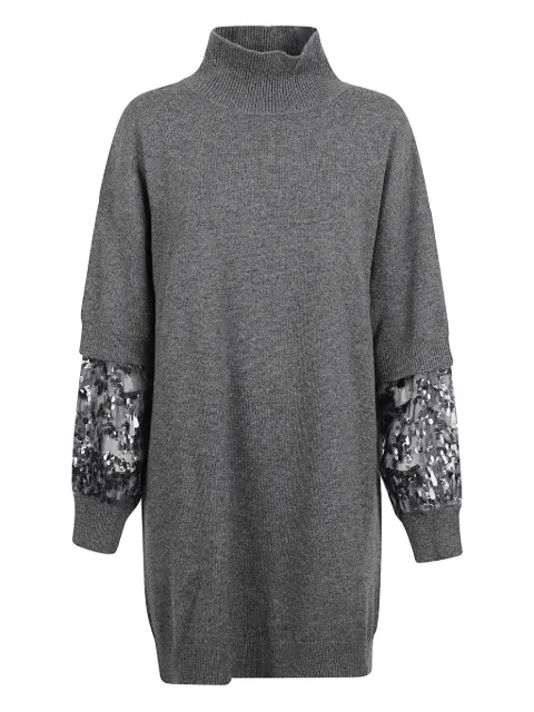 Brunello Cucinelli high-neck sequin mini dress Grey M12730A94C079