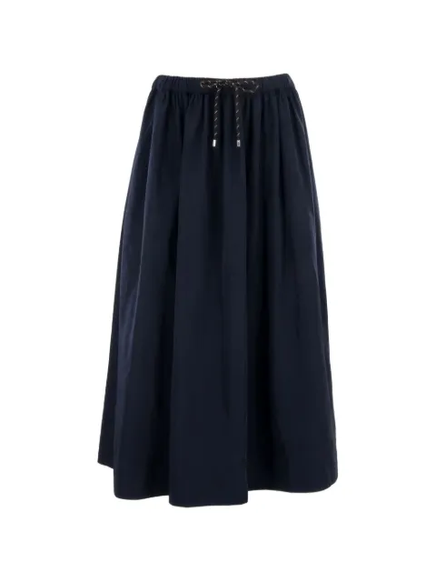 Veronica Beard Bates drawstring midi skirt Blue 2512NV6230697B0055