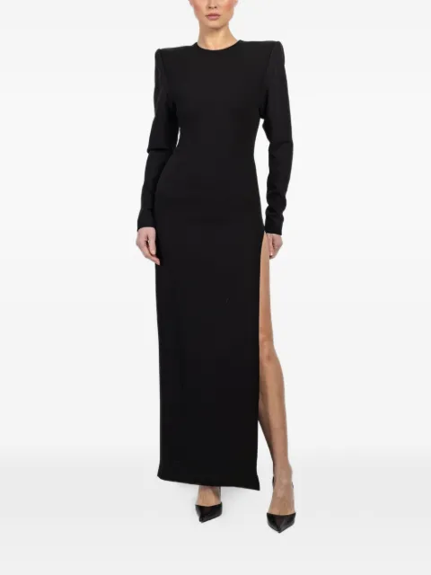 WARDROBE.NYC shoulder-pad maxi dress Black W5096R22WEBLK