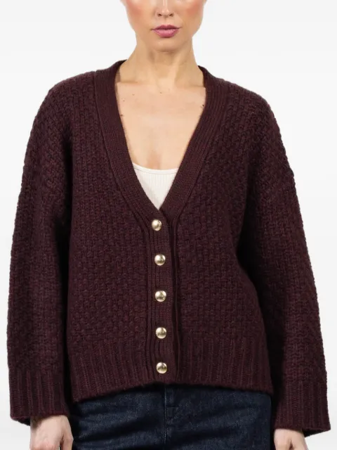 SABLYN Tisch C buttoned V-neck cardigan Red TISCHC2506