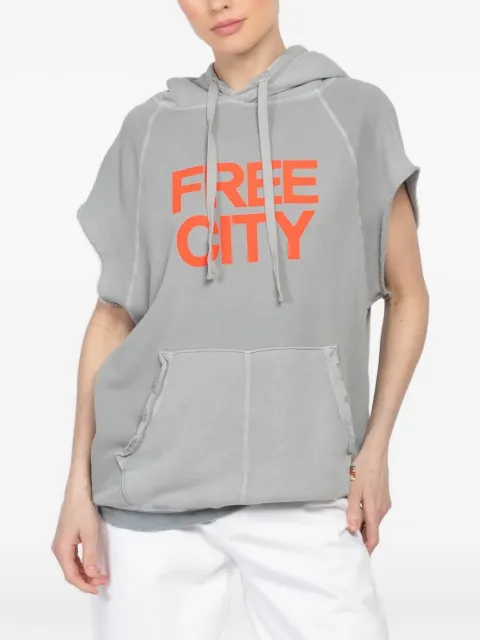 FreeCity hooded sleeveless hoodie Grey ACTPOH002