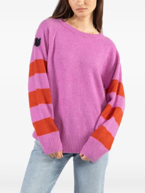 FreeCity striped crew-neck sweater Pink ACTCCW037