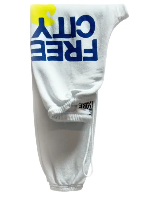 FreeCity logo-print track pants Grey FCBSWP073
