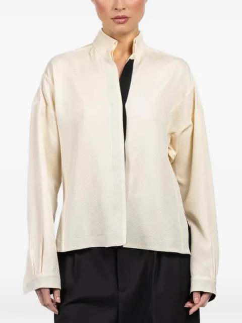 IBRIGU concealed-fastening shirt Neutrals 15FLBKI913