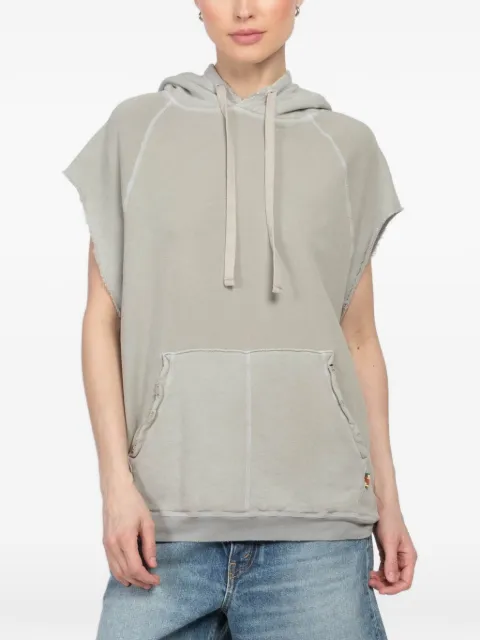 FreeCity Artist Wanted hooded short-sleeves hoodie Grey ACTPOH003