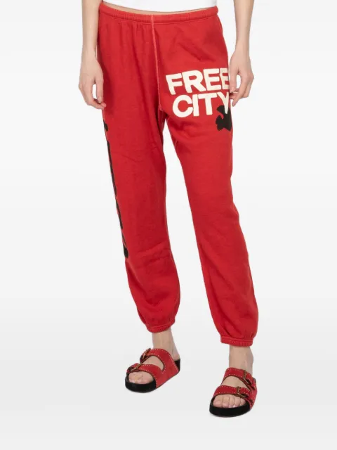 FreeCity graphic-print sweatpants Red FCBSWP081
