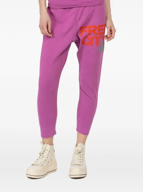 FreeCity logo-print track pants Pink FCBSWR025