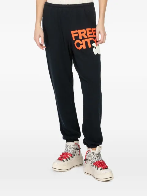 FreeCity logo-print track pants Black FCBSWP100