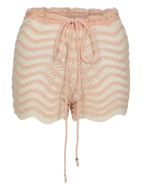 BANANHOT Mina knitted drawstring shorts Pink 246003PNT