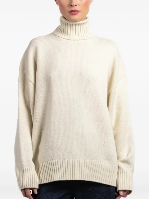 Another Tomorrow roll-neck sweater Neutrals A324KT122WS