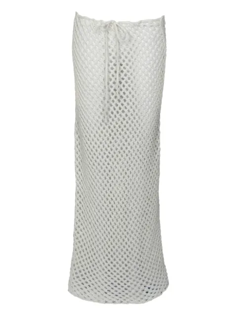 BANANHOT open-knit skirt White 23160102