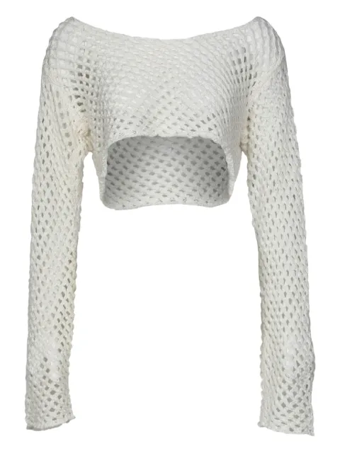 BANANHOT long-sleeve knitted top White 23160202