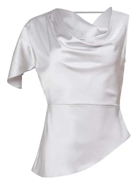 Fleur Du Mal asymmetrical top Grey TP07164300