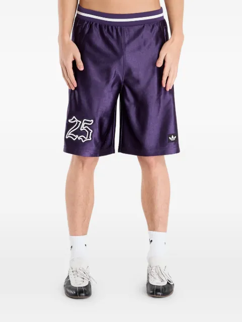 adidas number-graphic shorts Purple JY2768