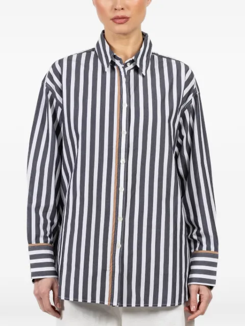 Xirena Gillian striped shirt Black X5TNS045