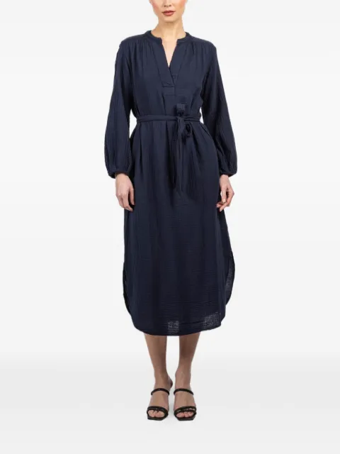Xirena Josephine V-neck tie midi dress Blue X4CHG045