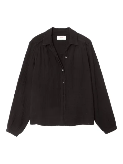 Xirena Julianne gathered shirt Black X5CHG039