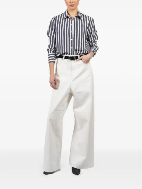Xirena Monroe striped shirt Black X5TNS047