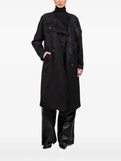 R13 reversible fringed coat Black R13WR488