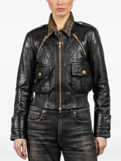 R13 quilted buttoned jacket Black R13WR486