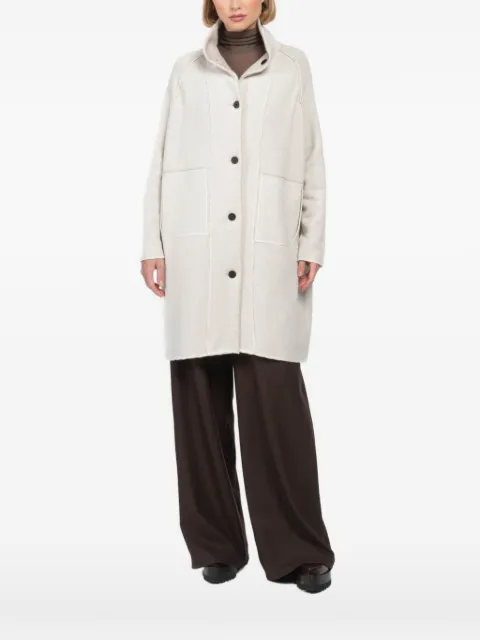 Oyuna buttoned pocket coat Neutrals NYALA