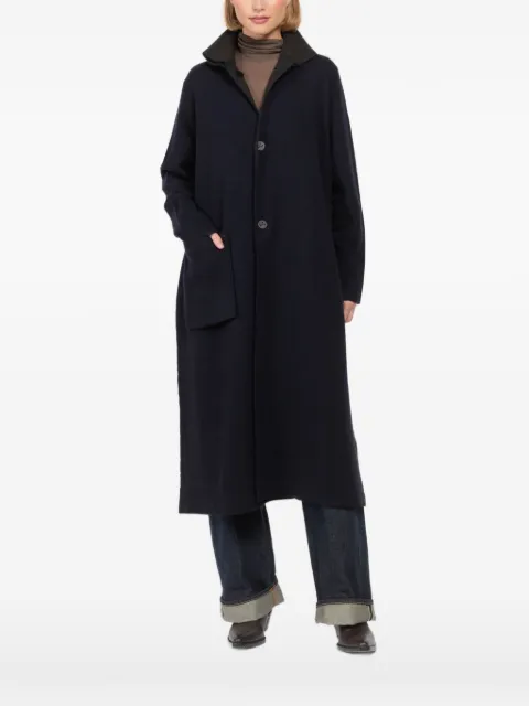 Oyuna Olamu reversible pocket long coat Blue OLAMU
