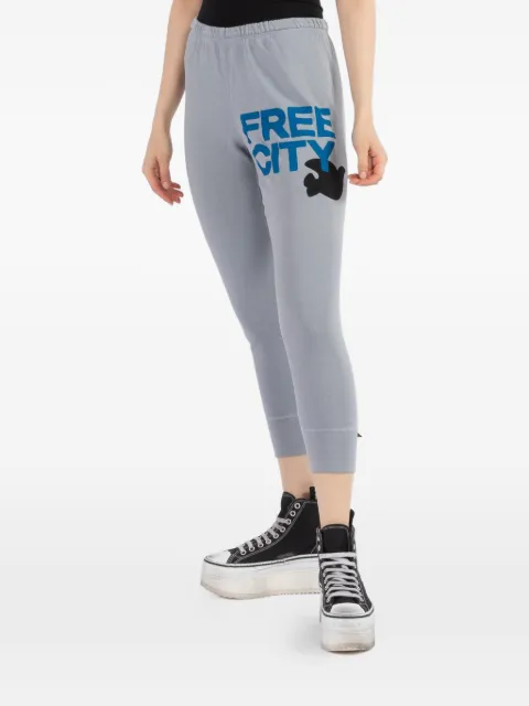 FreeCity cropped printed sweatpants Grey FCBSWR021