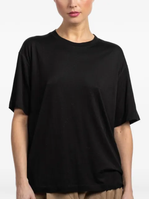 Another Tomorrow crew-neck short-sleeved T-shirt Black A225CT090TC