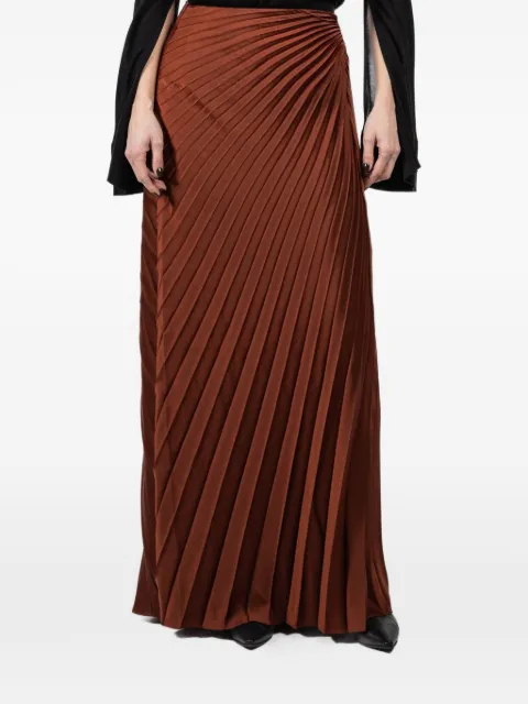 A.L.C. pleated maxi straight skirt Brown 3SKRT00606