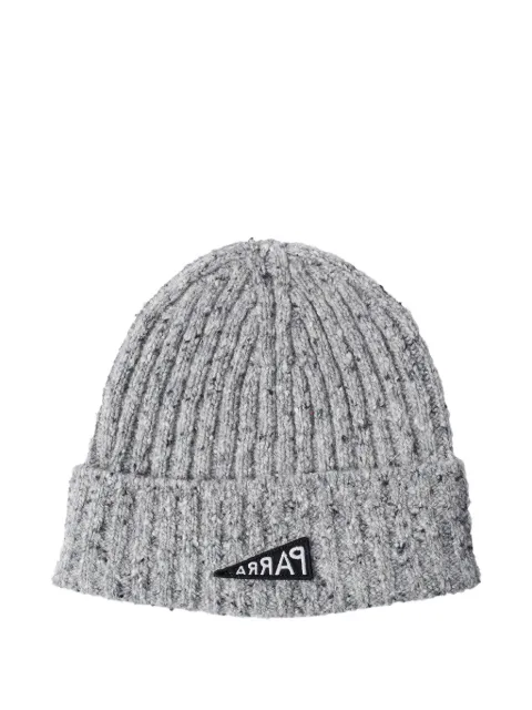 BY PARRA Reversed flag knitted beanie Grey 54477HG