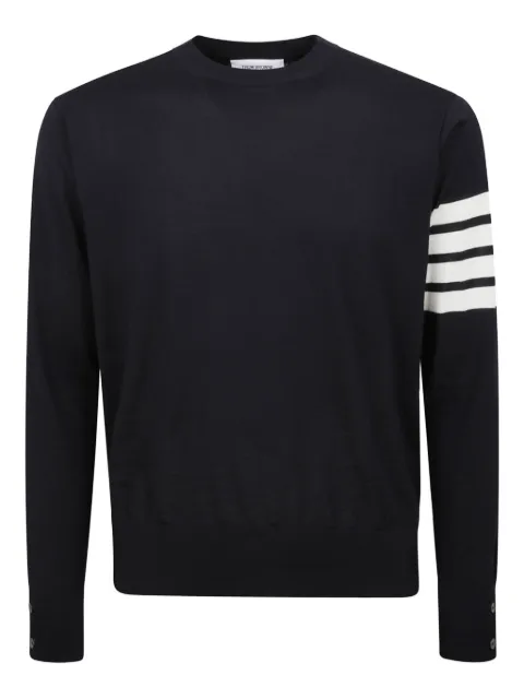 Thom Browne four stripe long sleeve sweater Blue MKA002AY1014