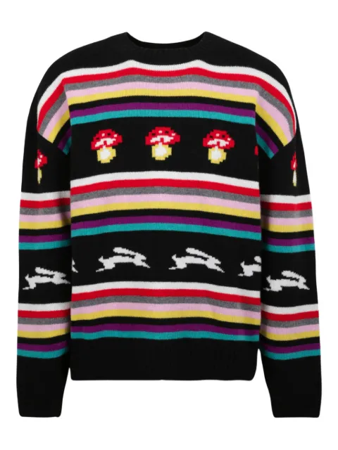 MSGM jacquard oversized sweater Black 3940MM201257598