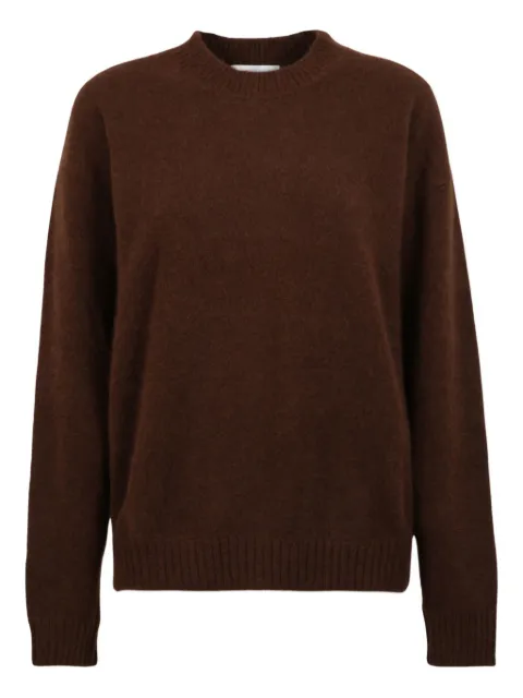 Laneus crew-neck ribbed sweater Brown F5LAWOJP011
