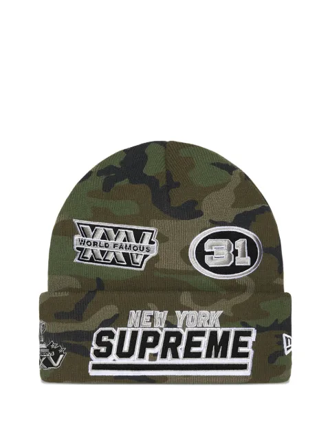 Supreme camouflage applique beanie Green SU26772