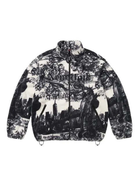 Supreme New York printed fleece jacket White SU26776