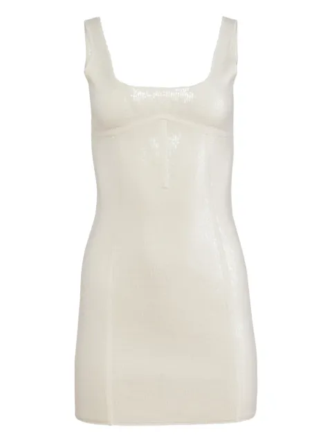 Fleur Du Mal sequin knit mini dress Neutrals DR06960300