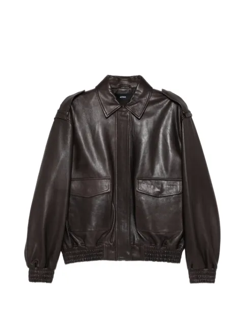Arma Astra leather bomber jacket Brown 010L26104602