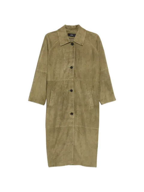 Arma Judy button suede coat Green 005L26110402