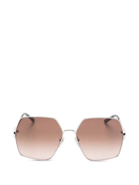 Gucci Eyewear Interlocking G geometric-frame sunglasses Silver GG2163S003