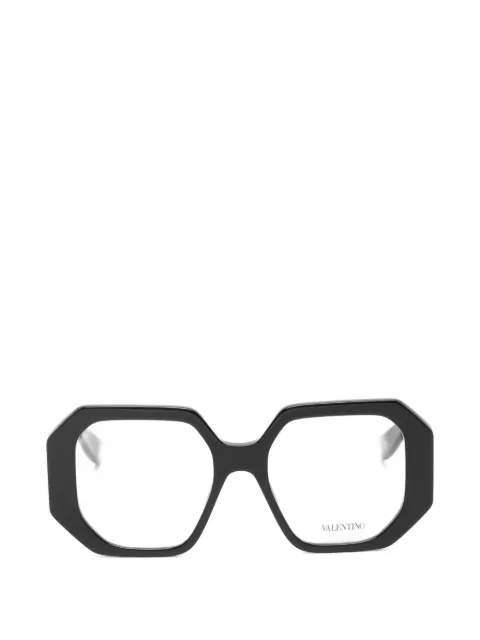 VALENTINO GARAVANI EYEWEAR VLogo geometric-frame glasses Black VG0003O