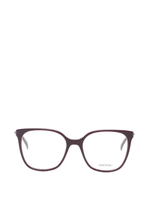VALENTINO GARAVANI EYEWEAR VLogo square-frame glasses Red VG0019O