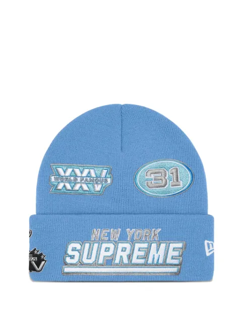 Supreme x New Era Football beanie hat Blue SU26774