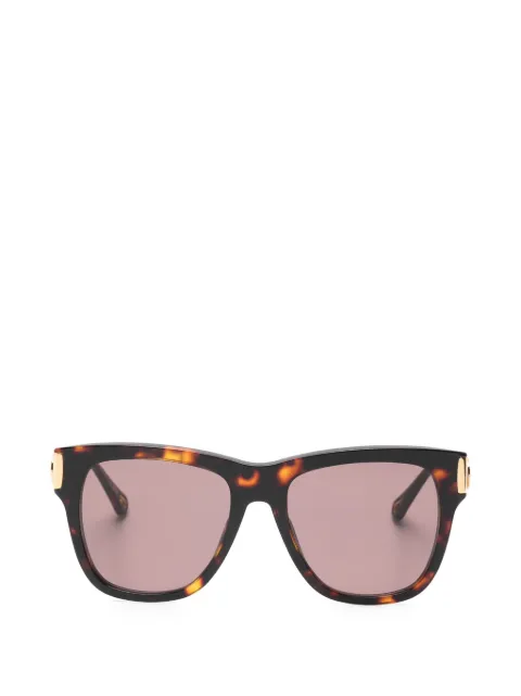 Chloé Eyewear gold-tone rectangle sunglasses Brown CH0349S
