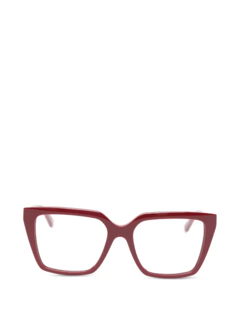 Balenciaga Eyewear square frame glasses Red BB0130O