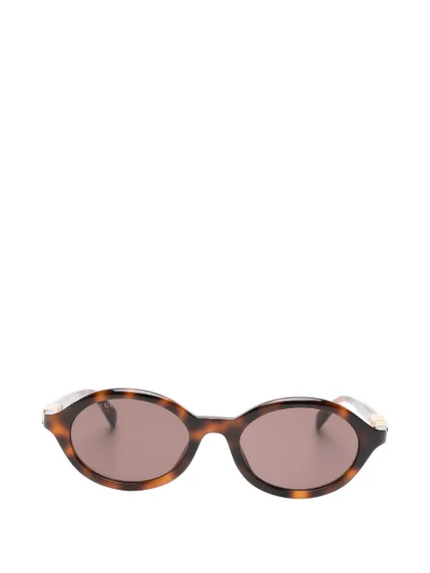 Gucci Eyewear oval crystal sunglasses Brown GG2153S