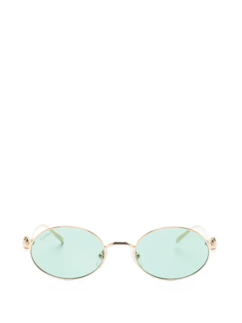 Cartier Eyewear oval embellished sunglasses Gold CT0644S